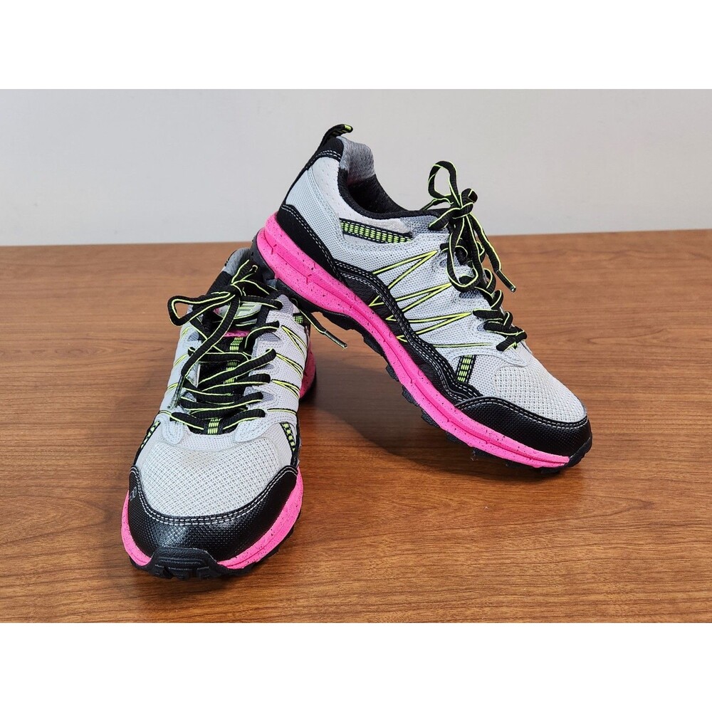 Fila Women’s Athletic Sneakers 5JM00234‑059 ~ Gray/Neon Yellow/Pink ~ Size 6